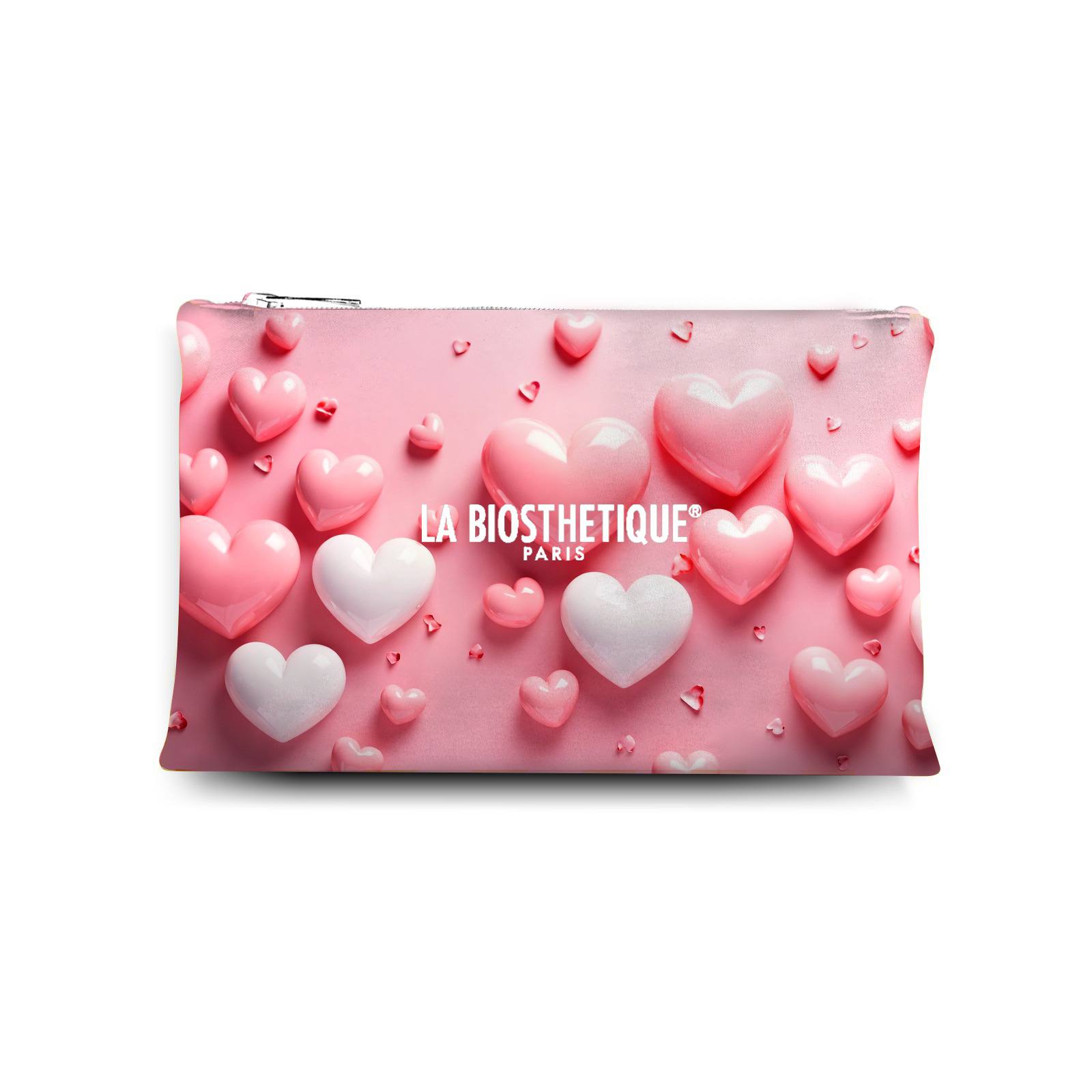 картинка Косметичка мягкая с сердцами  магазин labiosthetique являющийся официальным дистрибьютором в России 